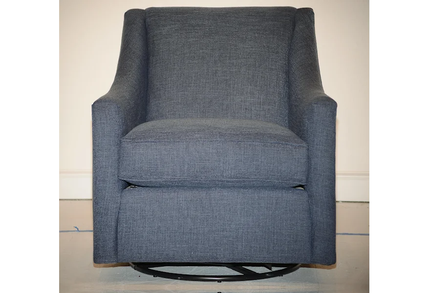 1045 Swivel Chair by Bassett at Malouf Furniture Co.