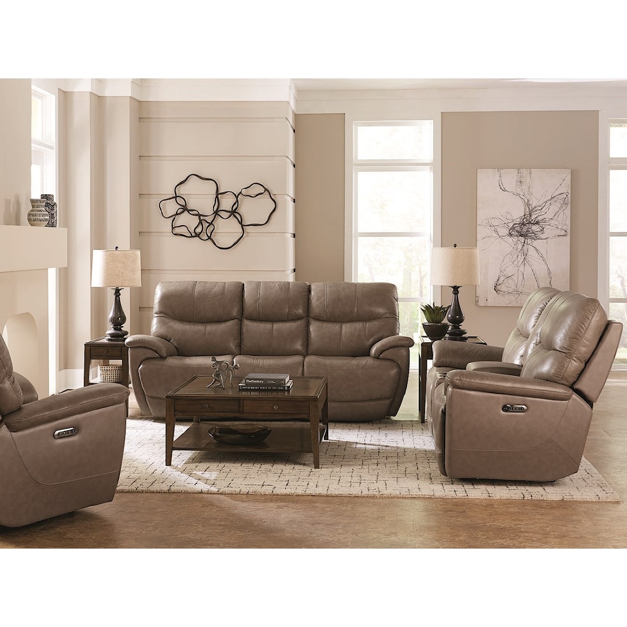 Bassett Brookville Console Power Reclining Love Seat