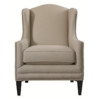 Transitional Accent Chair with Wing Back