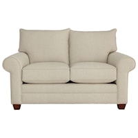 Casual Loveseat with Rolled Arms