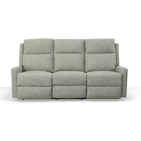 Contemporary Power Reclining Sofa with Power Headrest