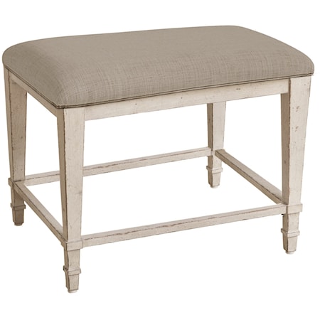 Cottage Bench with Upholstered Seat