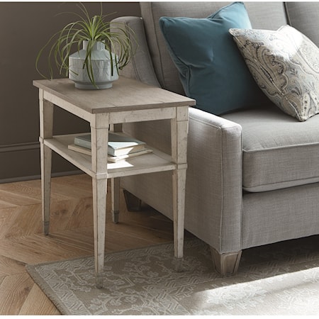 Cottage Chairside Table with Shelf