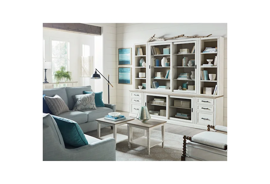 Bella Wall Bookcase by Bassett at VanDrie Home Furnishings