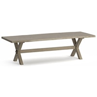 Crossbuck Oak Live Edge Dining Table