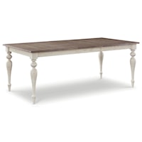 Amelia Oak Dining Table with 1-18 Inch Leaf