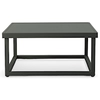 Square Metal Slat Cocktail Table