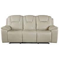 Casual Reclining Sofa with Cup Holders