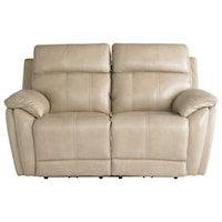 Transitional Motion Loveseat with Adjustable Power Headrest