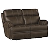 Bassett Club Level Claremont Power Leather ZG Reclining Loveseat