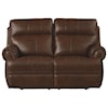 Bassett Club Level Claremont Power Leather ZG Reclining Loveseat