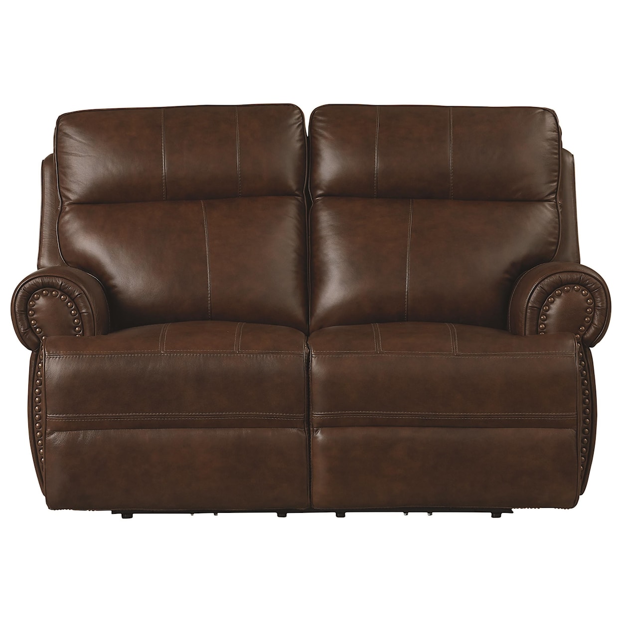 Bassett Club Level Claremont Power Leather ZG Reclining Loveseat