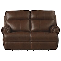 Leather Power Zero Gravity Reclining Loveseat w/ Power Tilt Headrest & Adjustable Lumbar Support