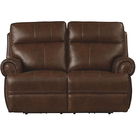 Power Leather ZG Reclining Loveseat