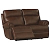 Bassett Club Level Claremont Power Leather ZG Reclining Loveseat