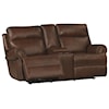 Bassett Club Level Claremont Power Leather Zero Gravity Reclining Console