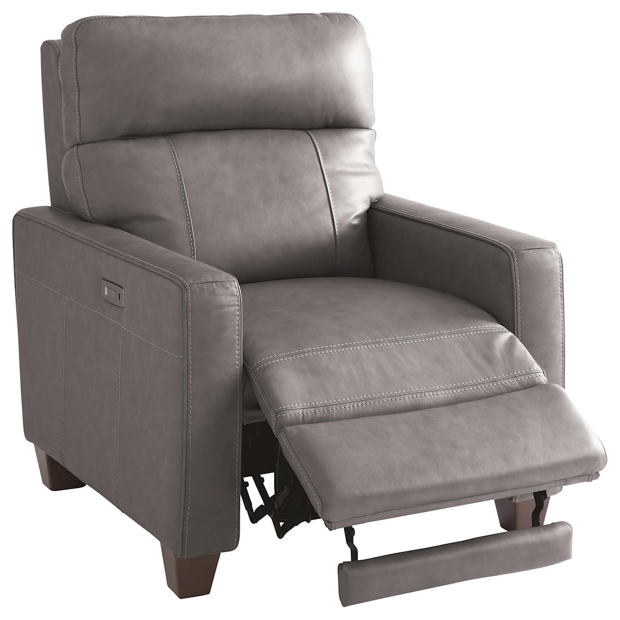 Bassett Club Level Tompkins Leather Recliner