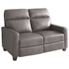 Bassett Club Level Tompkins Leather Reclining Loveseat