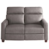 Bassett Club Level Tompkins Leather Reclining Loveseat