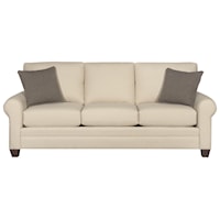 Carolina Casual Sock Arm 3 Over 3 Cushion Queen Sleeper Sofa