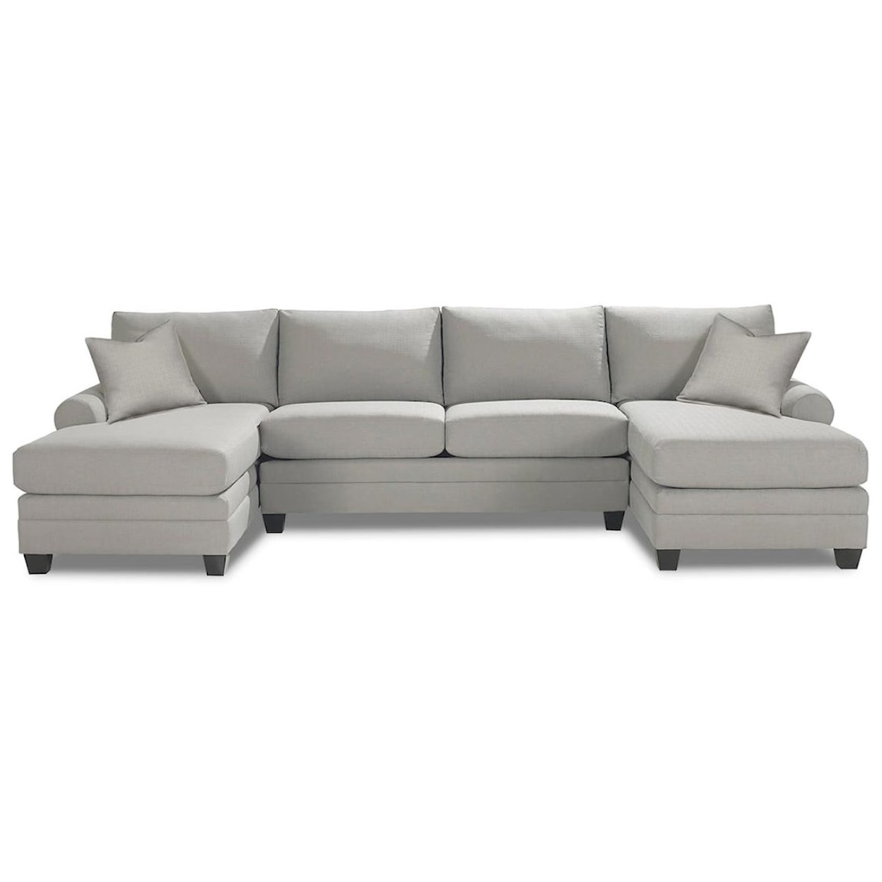 Bassett Carolina Sock Arm Collection Double Chaise Sectional