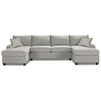 Carolina Casual Sock Arm Double Chaise Sectional