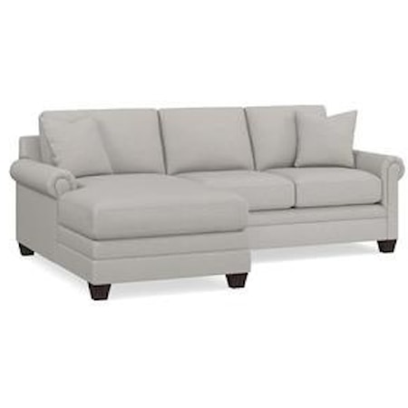 Panel Arm Sofa W/ Chaise