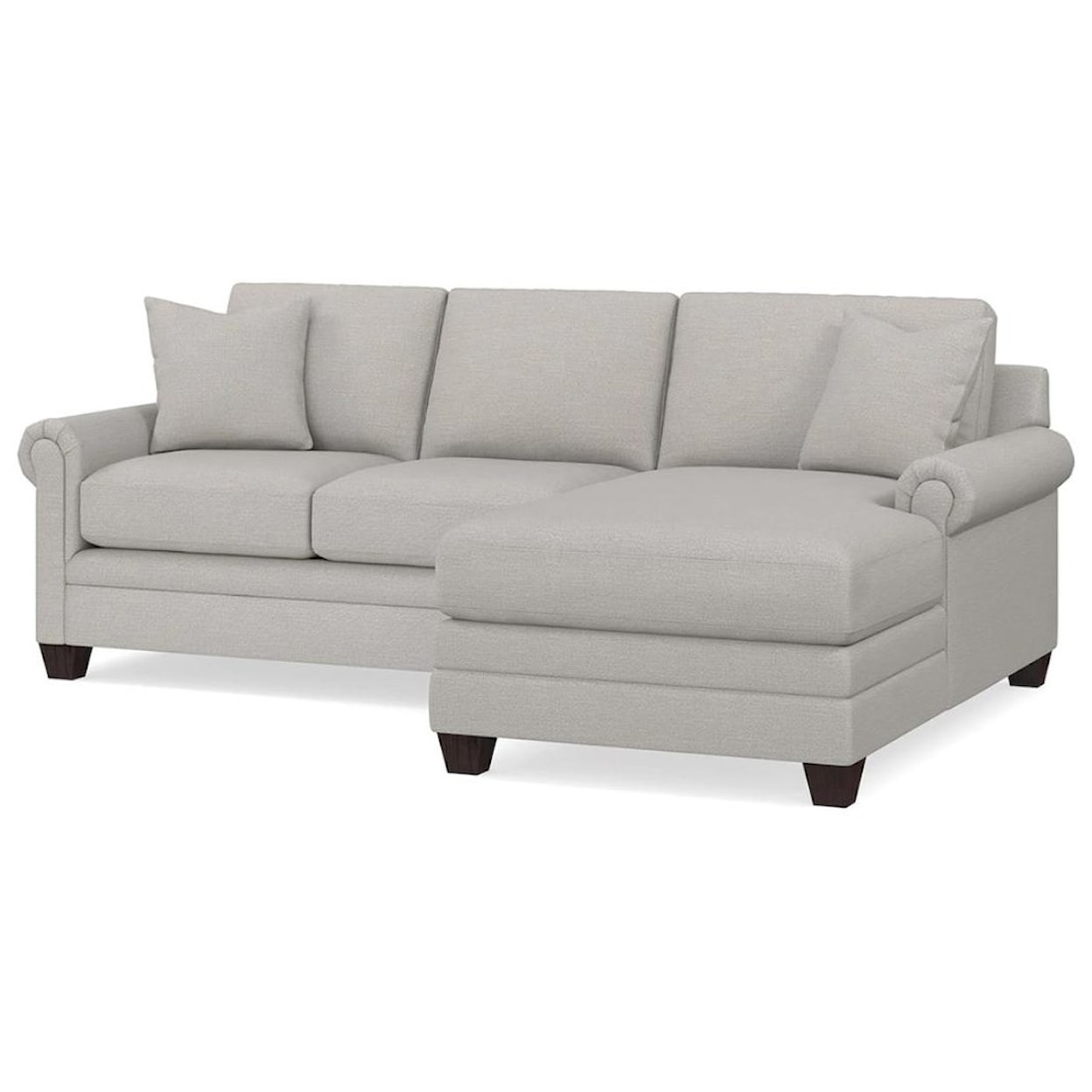 Bassett Carolina Panel Arm Collection Panel Arm Sofa W/ Chaise