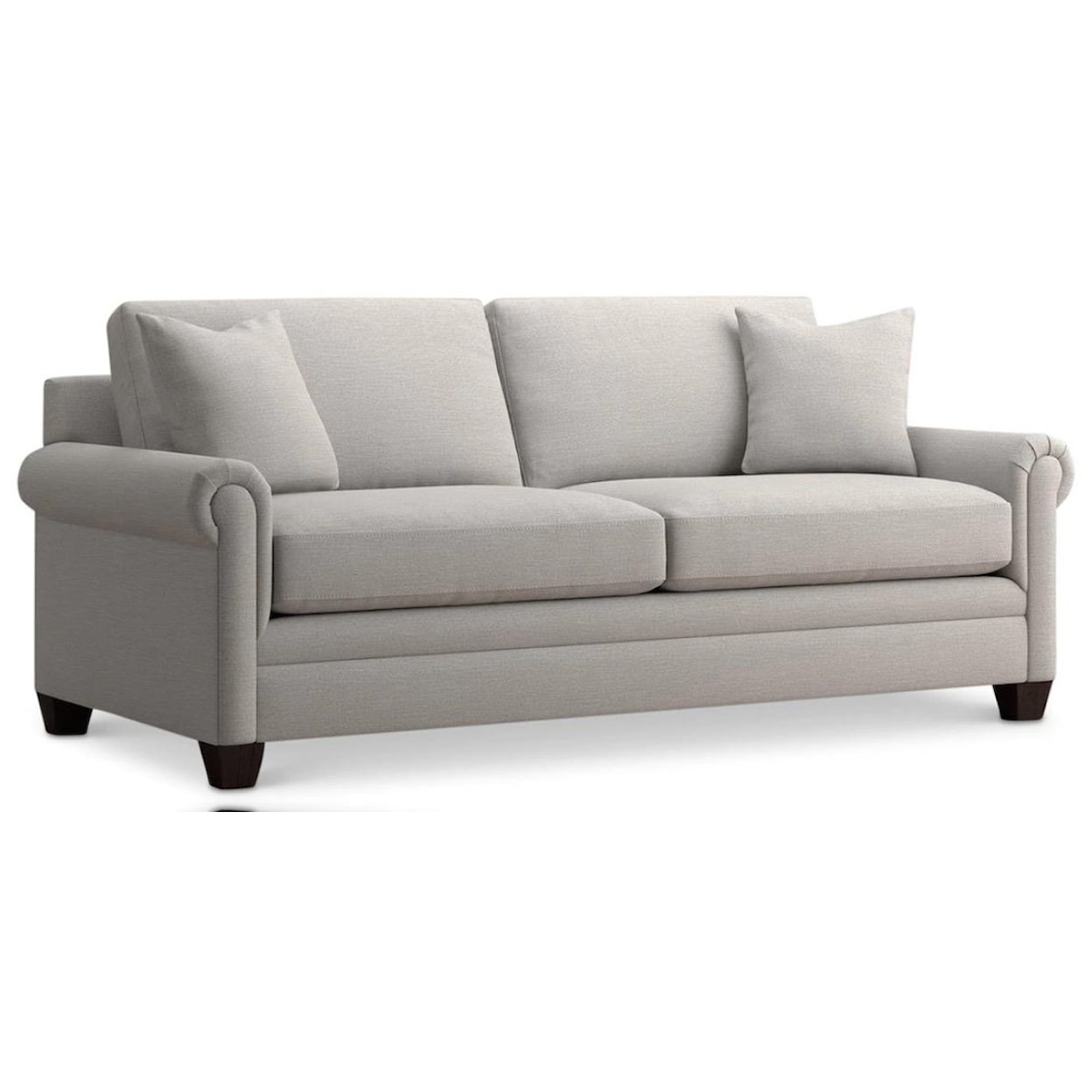 Bassett Carolina Panel Arm Collection Casual Panel Arm Sleeper Sofa