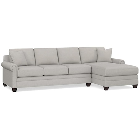 Panel Arm Sofa W/ Chaise