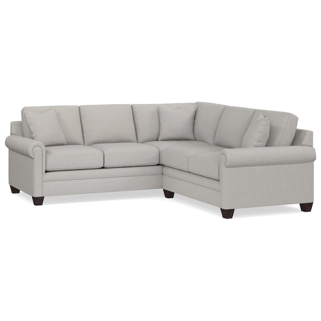 Bassett Carolina Panel Arm Collection L-Shaped Sectional