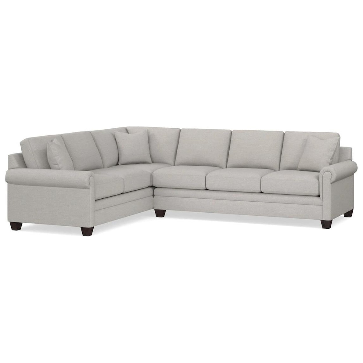 Bassett Carolina Panel Arm Collection 2pc Custom Sectional