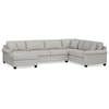 Bassett Carolina Panel Arm Collection 3pc Custom Chaise Sectional