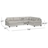 Bassett Carolina Panel Arm Collection 3pc Custom Chaise Sectional