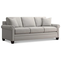 Carolina Casual Panel Arm 3 Over 3 Cushion Queen Sleeper Sofa