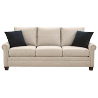 Carolina Casual Panel Arm 3 Over 3 Cushion Queen Sleeper Sofa