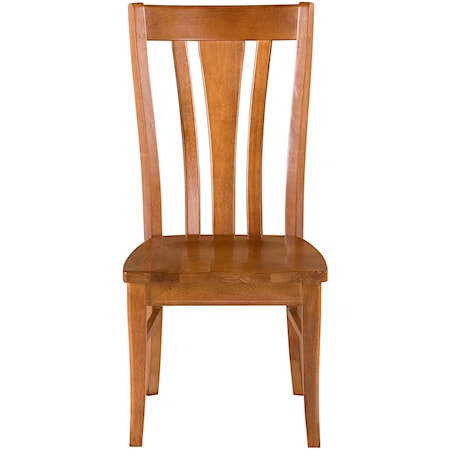 Side Chair with Transitional Back Design