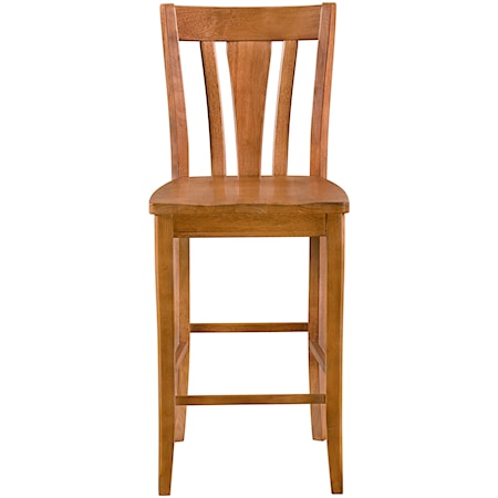 Bar Stool with Transitional Back Design