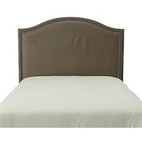 Vienna Queen Leather Headboard with Nail Head Trim