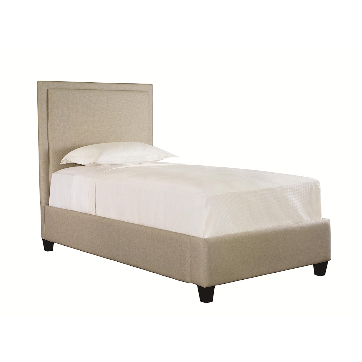 Bassett Custom Upholstered Beds Twin Manhattan Upholstered Bed with Low FB