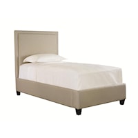Full Manhattan Upholstered Headboard and Low Footboard Bed 