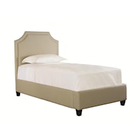 Twin Florence Upholstered Headboard and Low Footboard Bed