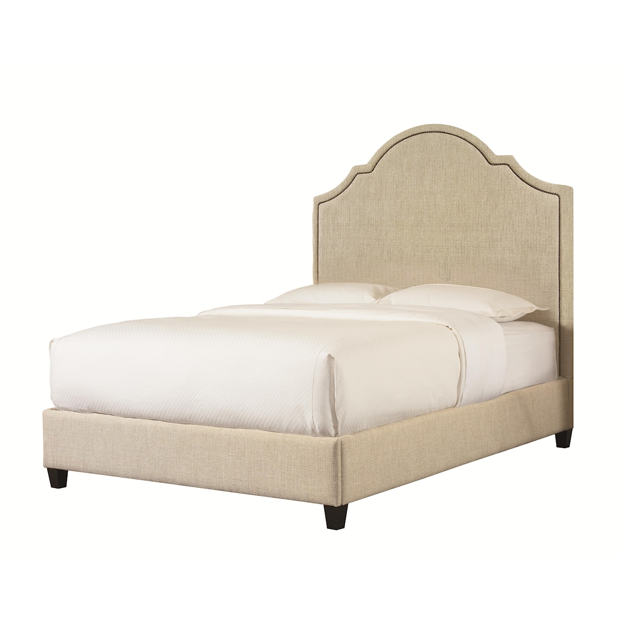 Bassett Custom Upholstered Beds Cal Barcelona Upholstered Bed w/ Low FB 