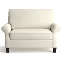 Transitional Chair and a Half with Memory Foam Cushions