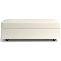 Transitional Storage Ottoman with Casters