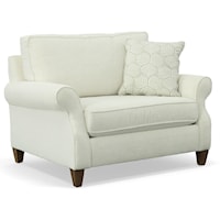 Transitional Chair and a Half with Memory Foam Cushions