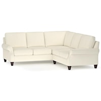 Transitional 2-Piece Sectional with Memory Foam Cushions