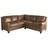 Transitional 4 Seat Sectional with Sock Rolled Arms
