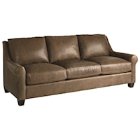 Transitional 93" Great Room Sofa with Sock Rolled Arms