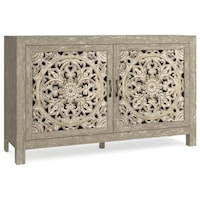 Boho Solid Wood Two Door Cabinet